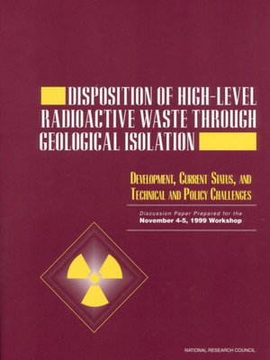 cover image of Disposition of High-Level Radioactive Waste Through Geological Isolation